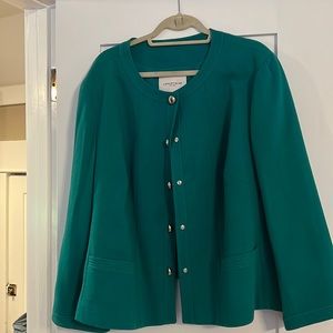 Lafayette green blazer size 3x